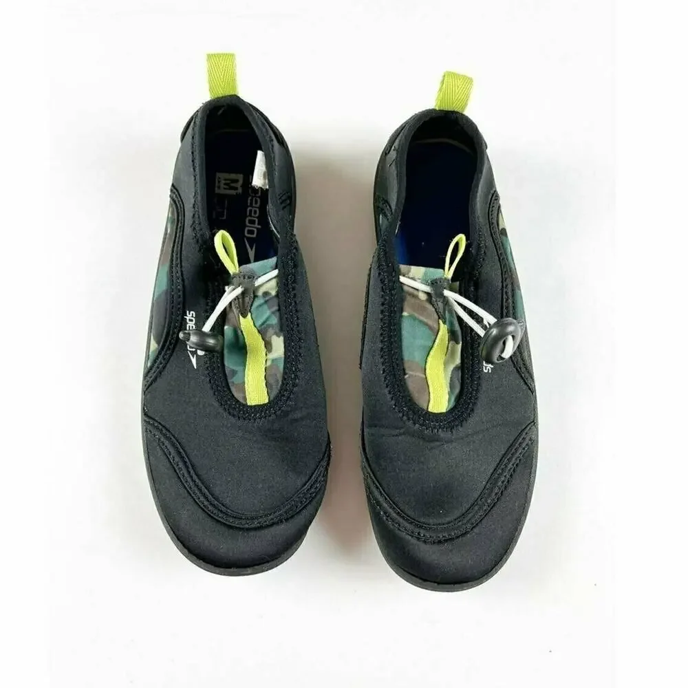 Speedo Surfwalker Black Camo Water Shoes Kids Medium Shoe size 2-3